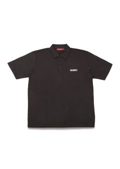 Polo S/S Shirt (CHARCOAL GRAY) / ロゴプリント ポロシャツ