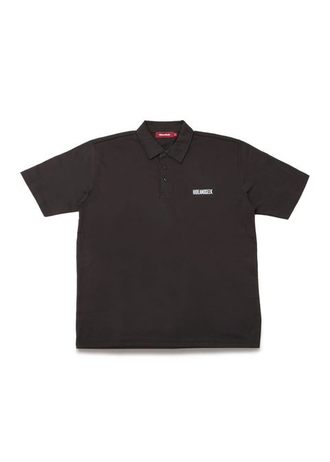 Polo S/S Shirt (CHARCOAL GRAY) / ロゴプリント ポロシャツ