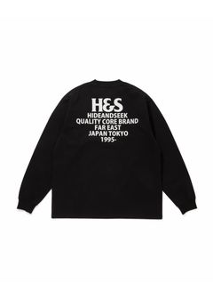 H&S L/S Tee (BLACK) / オリジナル ロゴ プリント ロング スリーブ Tシャツ