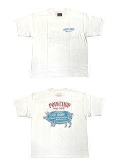 PORK BACK TEE (WHITE) / ポークバック ロゴ Tシャツ