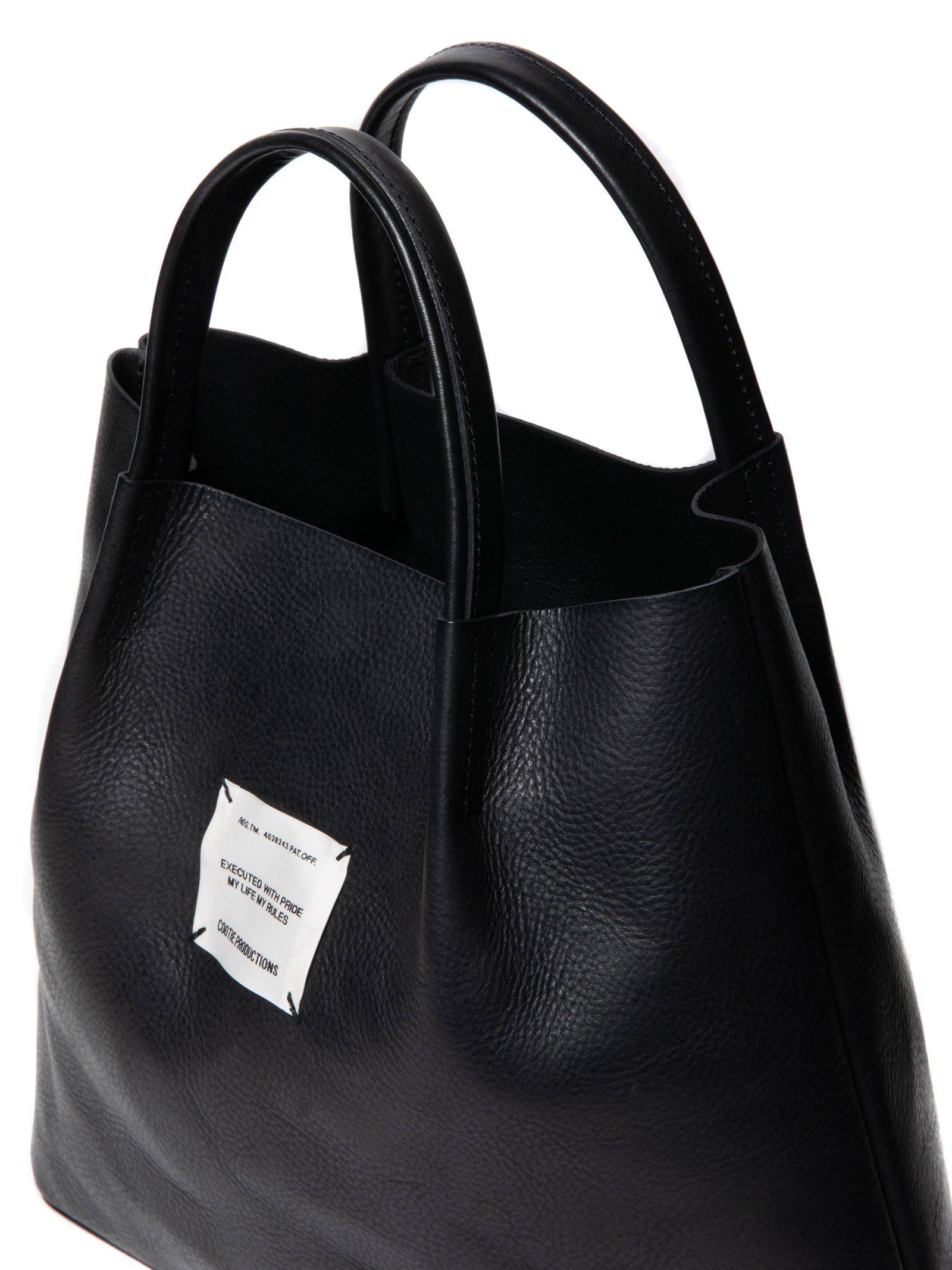 COOTIE PRODUCTIONS - Leather Tote Bag (BLACK) / レザー トート