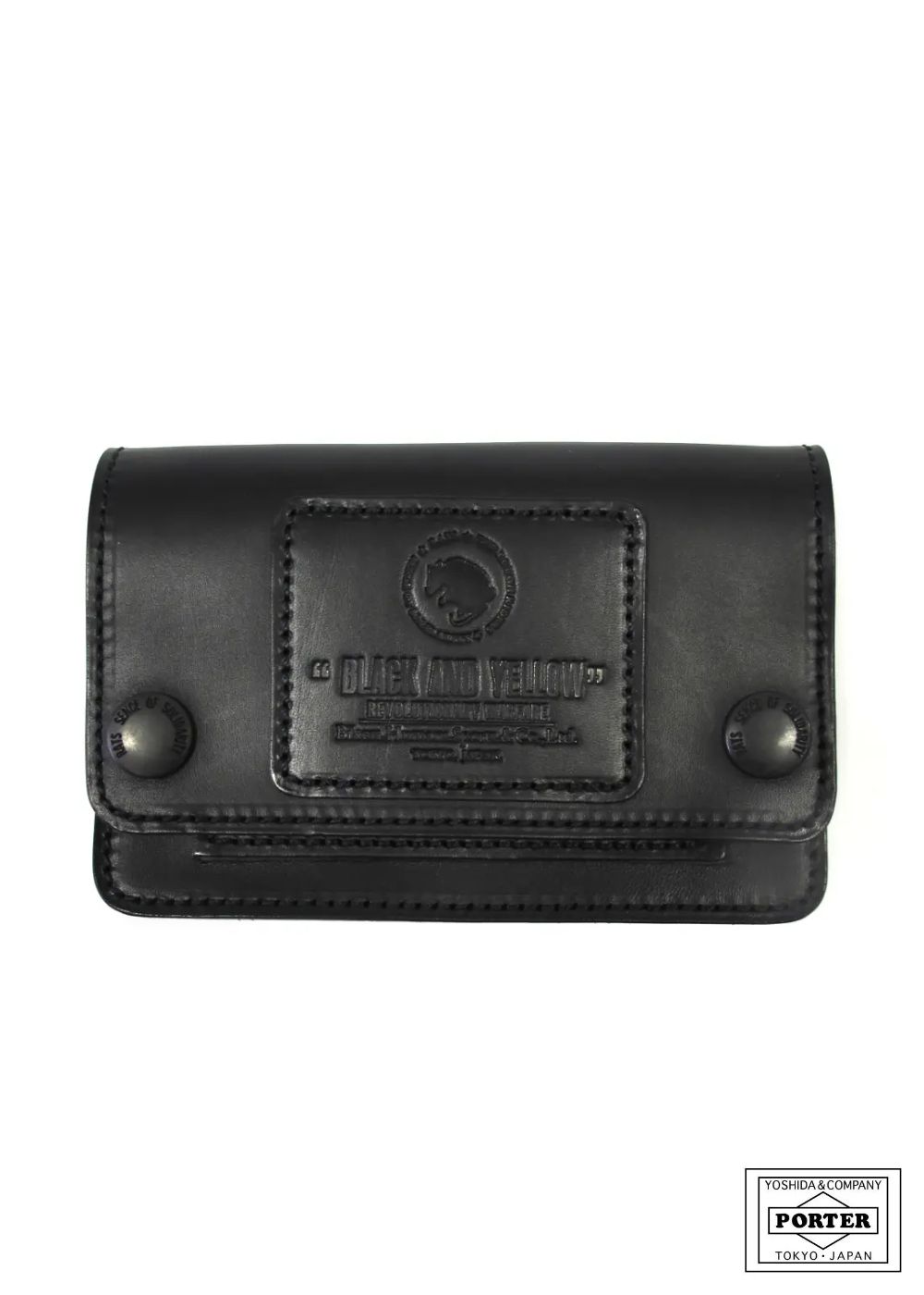 SHORT LEATHER WALLET (BLACK) / ポーター コラボレザーウォレット