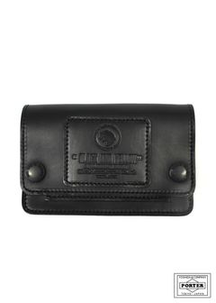 SHORT LEATHER WALLET (BLACK) / ポーター コラボレザーウォレット