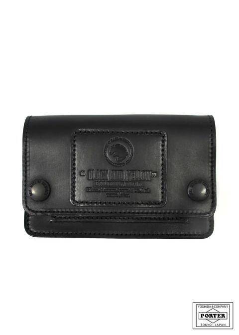 SHORT LEATHER WALLET (BLACK) / ポーター コラボレザーウォレット
