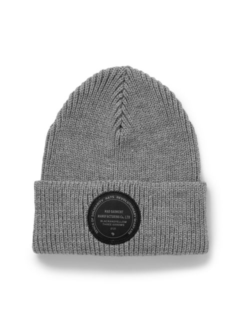 KNIT CAP CIRCLE PATCH (GRAY) / サークルパッチ ニットキャップ