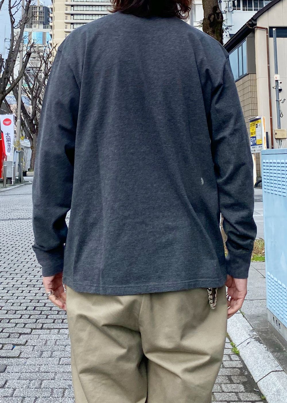 FRAME DOZENS L/S TEE (CHARCOAL) / フレーム ダズンズ ロング Tシャツ