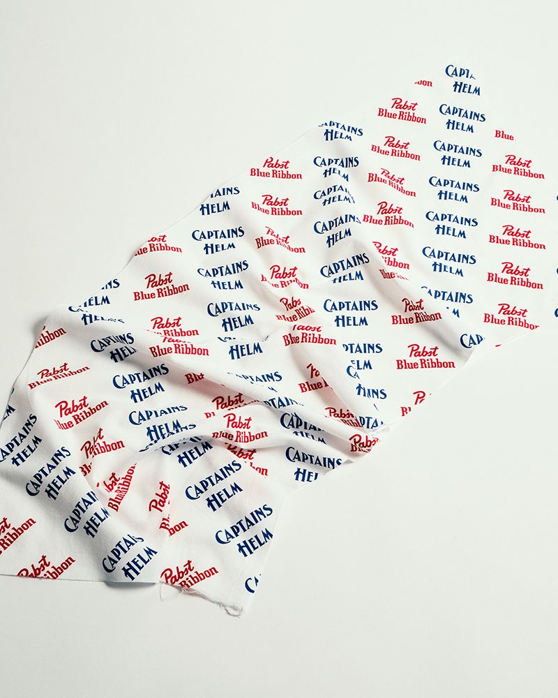× Pabst Blue Ribbon TENUGUI (WHITE) / ×パブストブルーリボン コラボ 手拭い