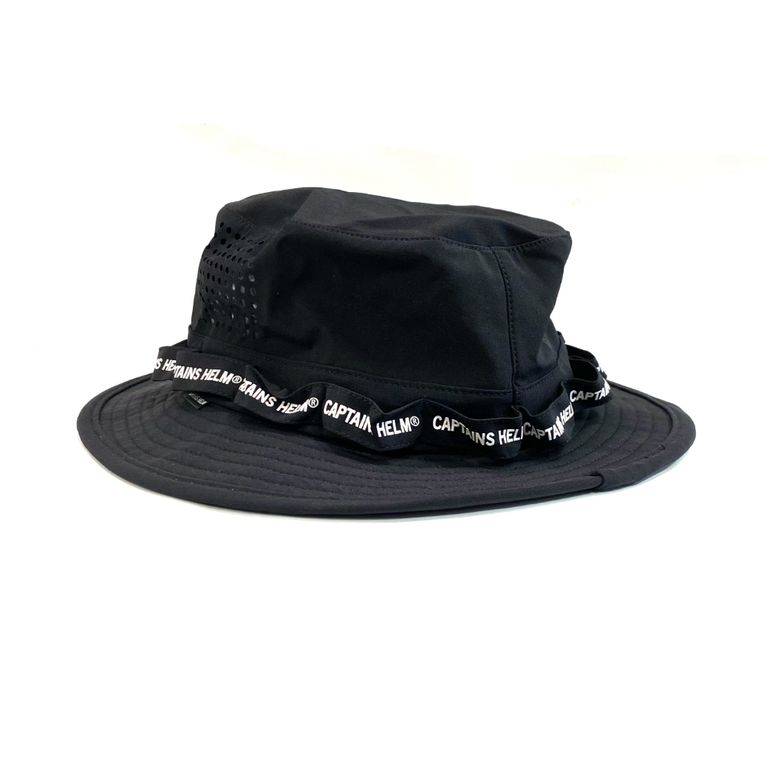 CAPTAINS HELM - DRY STRETCH SURF SAFARI HAT (BLACK) / ドライ 