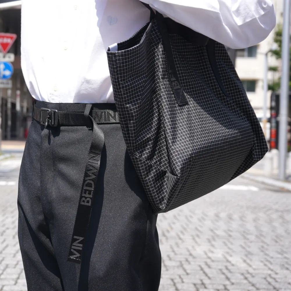 TOTE BAG "HASKINS" (BLACK) / リップストップ トートバッグ
