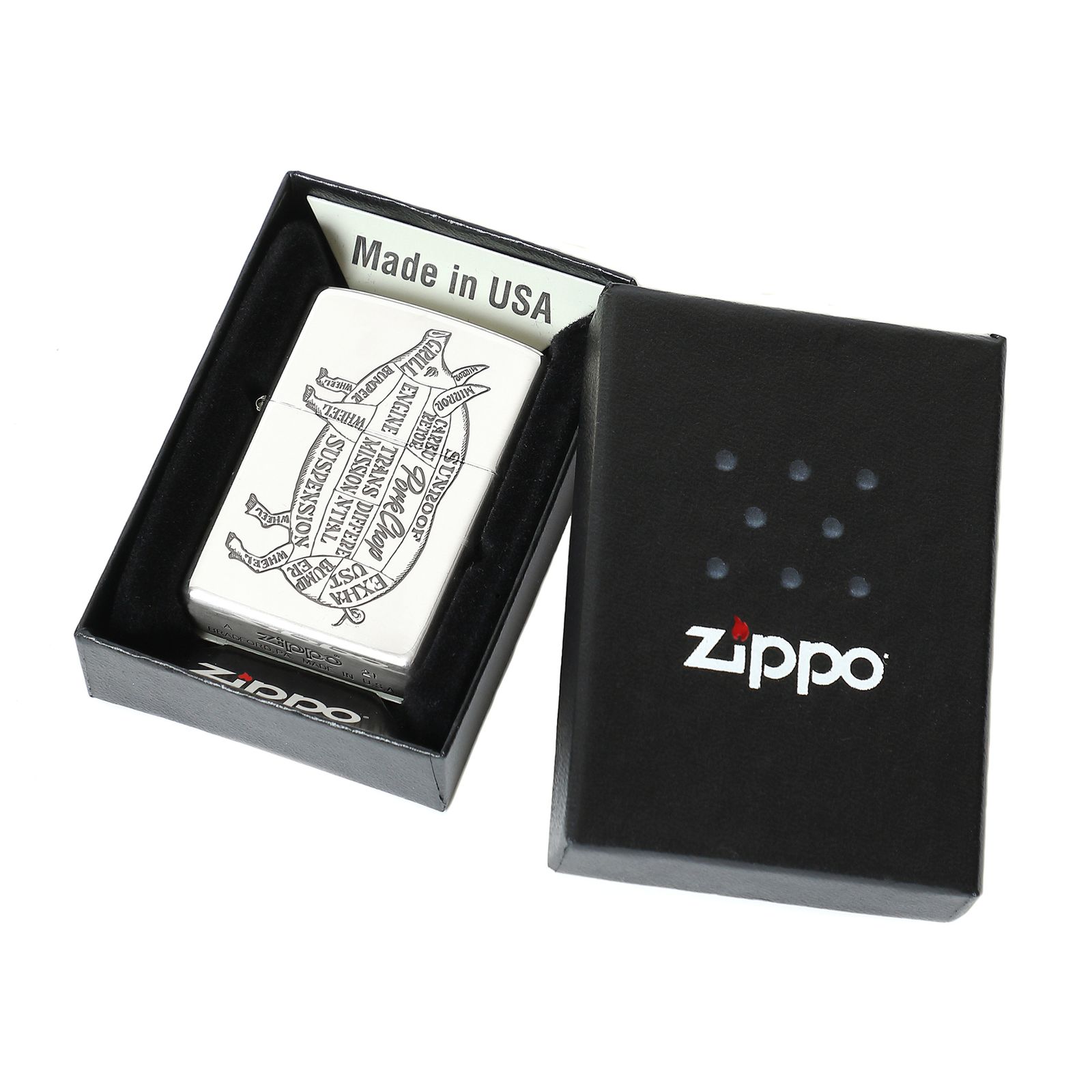 PORKCHOP GARAGE SUPPLY - PORK ZIPPO (SILVER) / ポークジッポー | LOOPHOLE