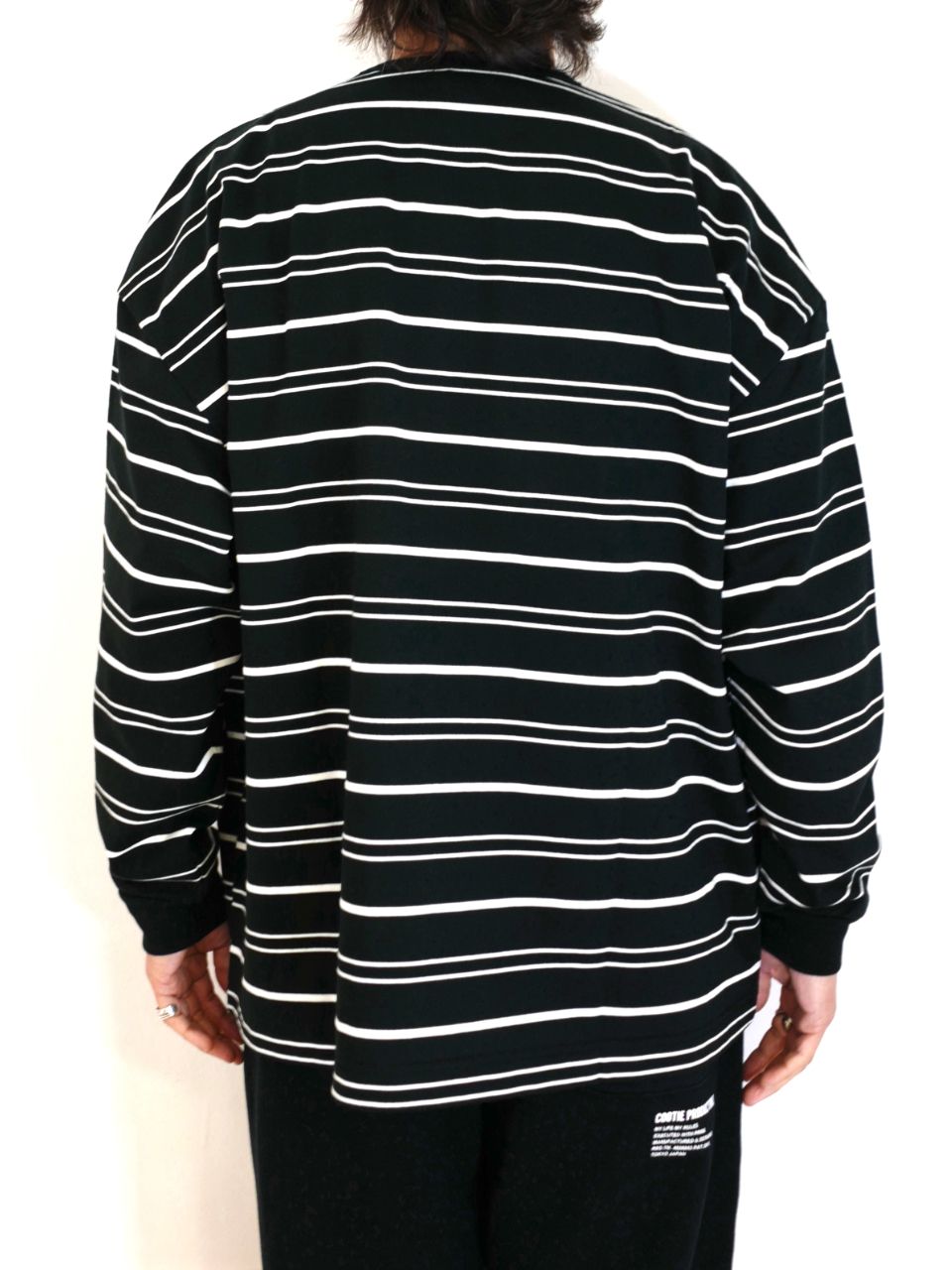 COOTIE PRODUCTIONS - Supima Border Oversized L/S Tee