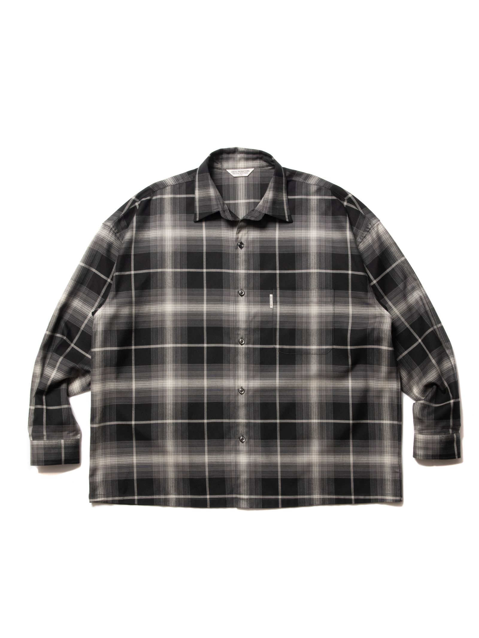 COOTIE PRODUCTIONS - R/C Ombre Check L/S Shirt (BLACK) / オンブレ