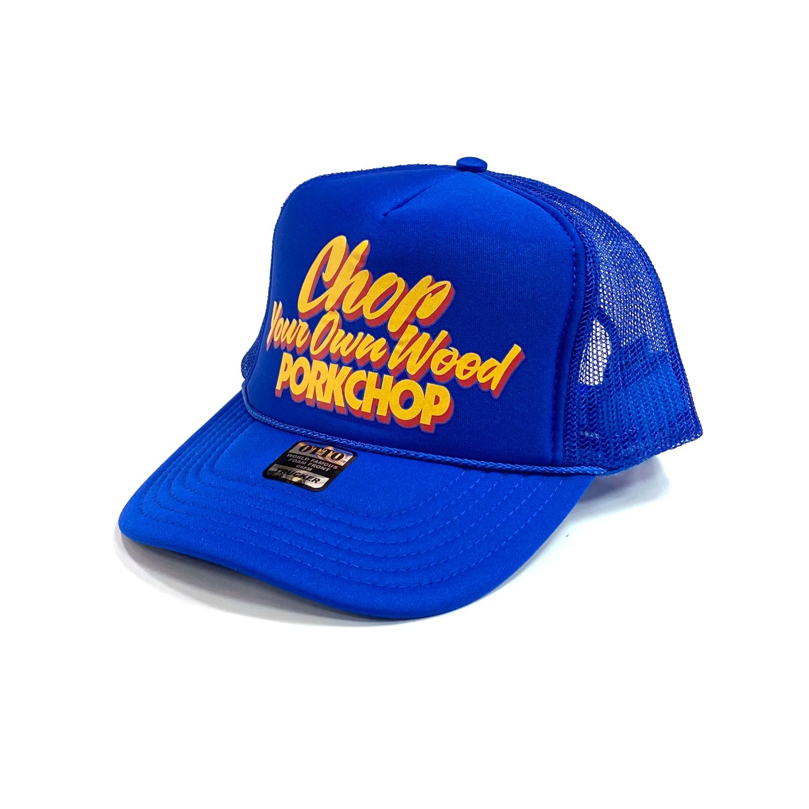 PORKCHOP - CHOP YOUR OWN WOOD CAP (BLUE) / プリントメッシュ