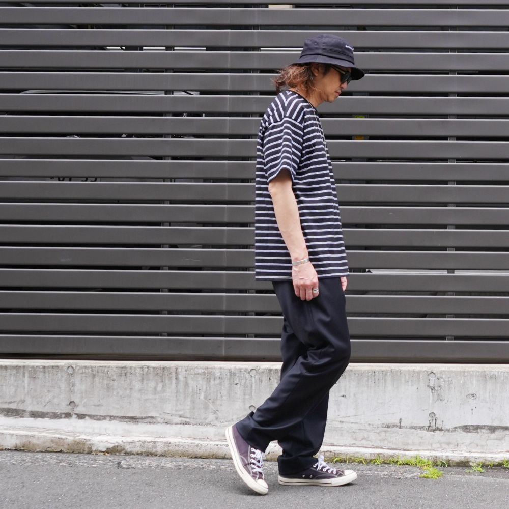 【ラスト1点】S/S POCKET T "GAZ" (BLACK) / ボーダー ポケット Tシャツ