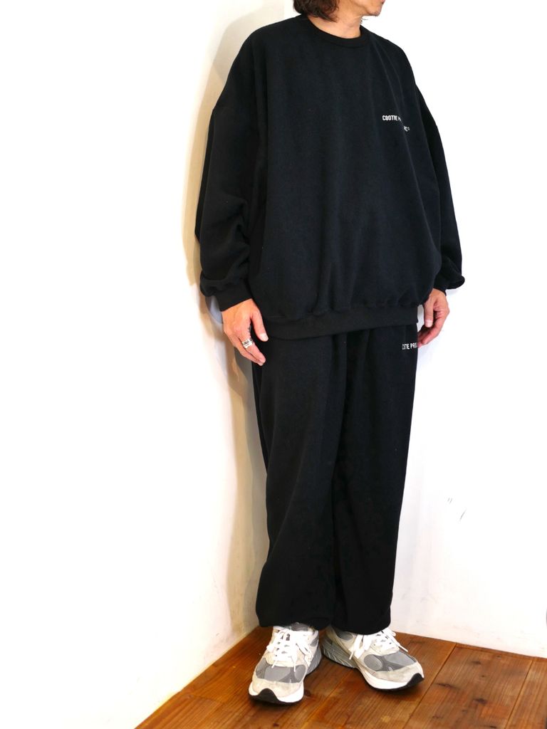 COOTIE PRODUCTIONS - Fleece Wide Easy Pants (BLACK) / フリース 