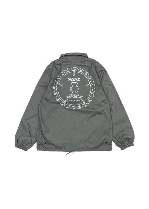 【ラスト1点】Coach Jacket (CHARCOAL) / プリント コーチジャケット