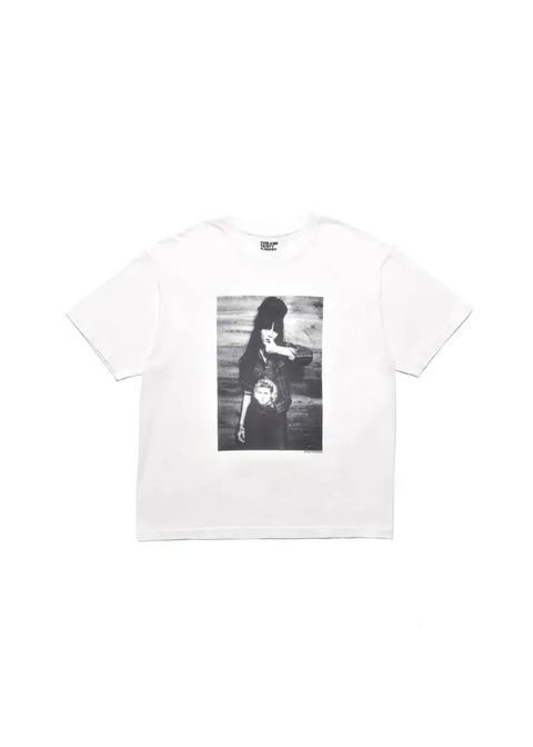 【ラスト1点】Stie-lo × Irina.L “Presley" T-SH (WHITE) / ×スティーロ×イリーナ・ラザレアヌ コラボ フォト Tシャツ