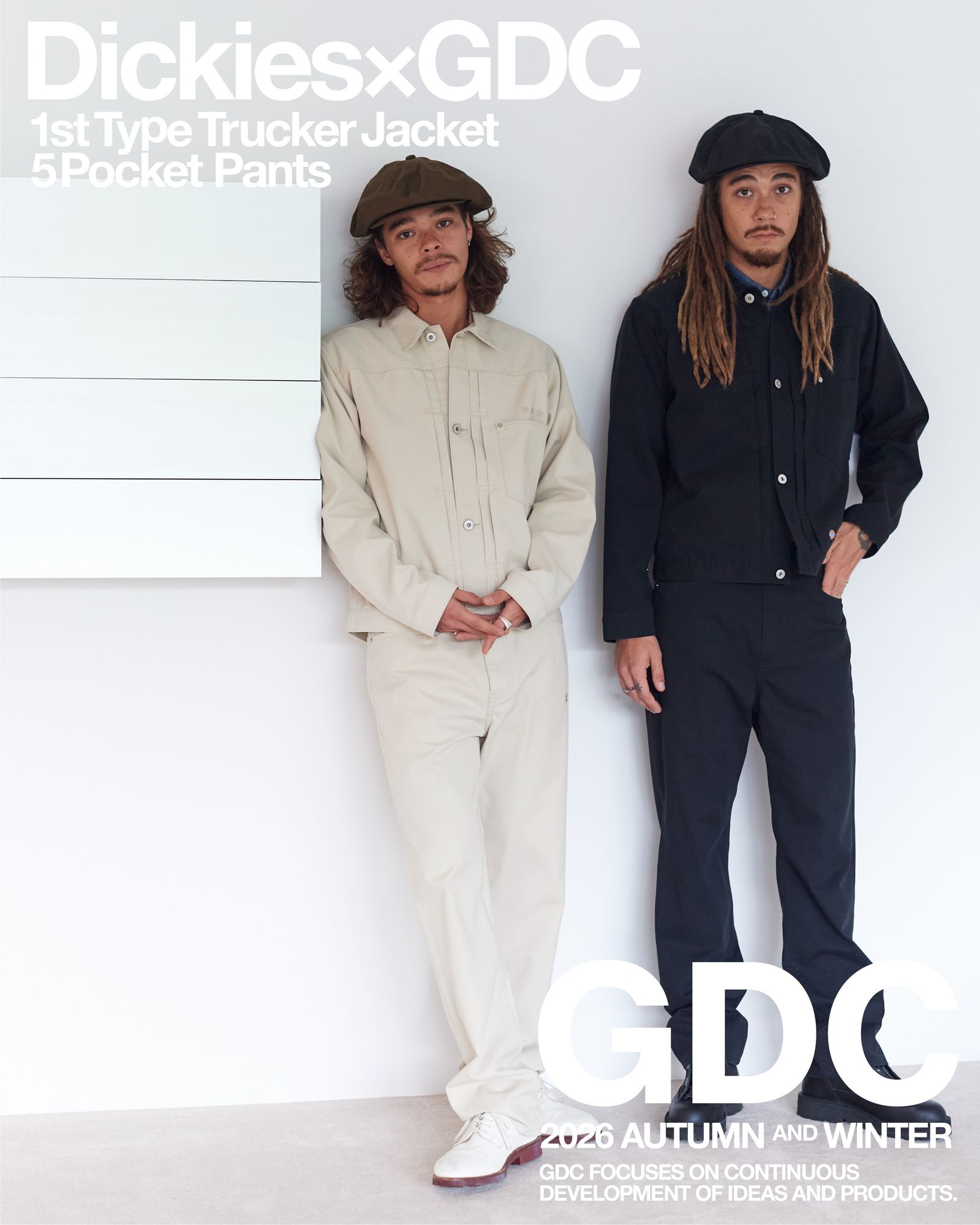 【Dickies×GDC】5 Pocket Pants (OFF WHITE) / ディッキーズ コラボ パンツ