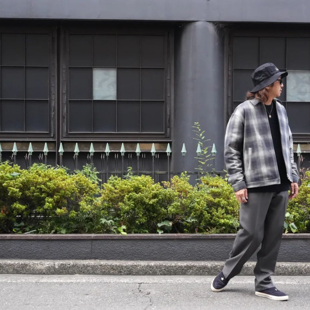 OMBRE CHECK SWINGTOP (BLACK) / オンブレチェック スイングトップ