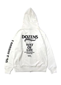 LOOPHOLE 20th ANNIVERSARY SWEAT ZIP HOODIE (WHITE) / ループホール20周年記念 スウェットジップパーカー