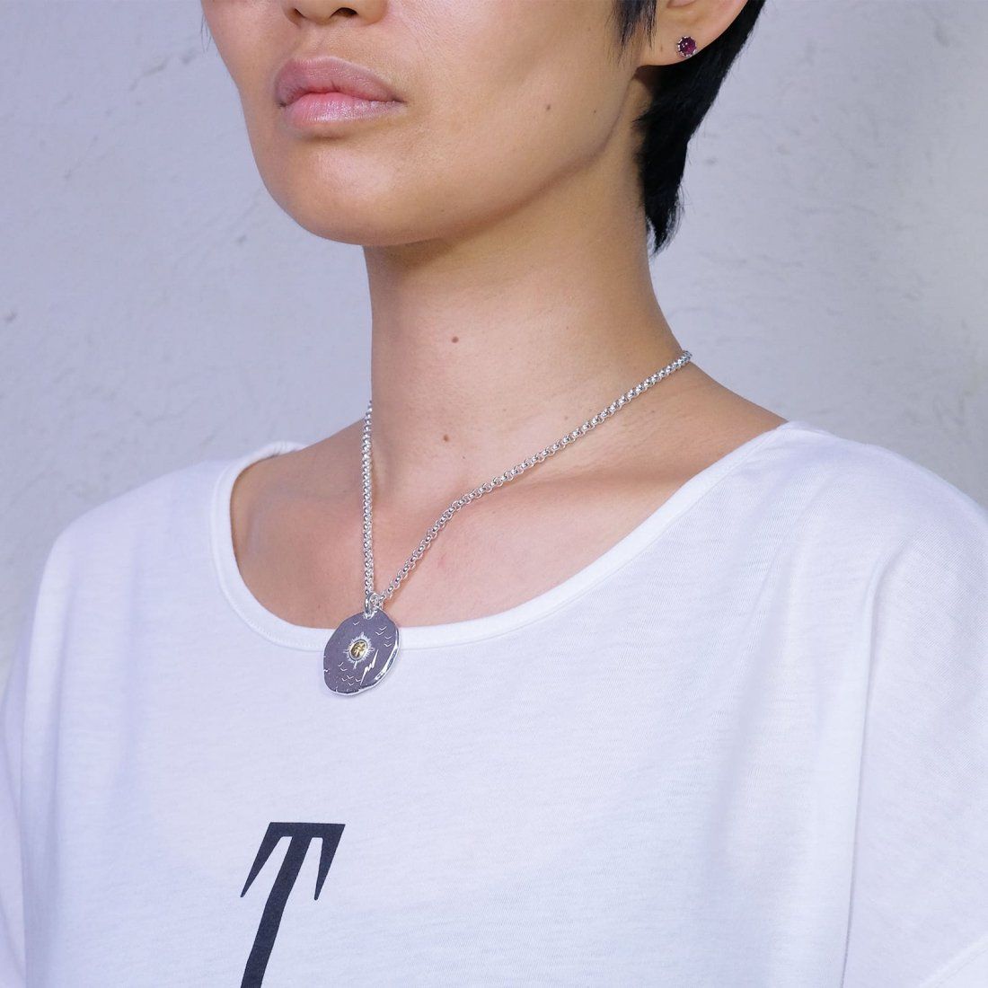The Sun & Thunder Top L with Gold Point S(SILVER) / 24金Sポイント大太陽&稲妻メタルトップ