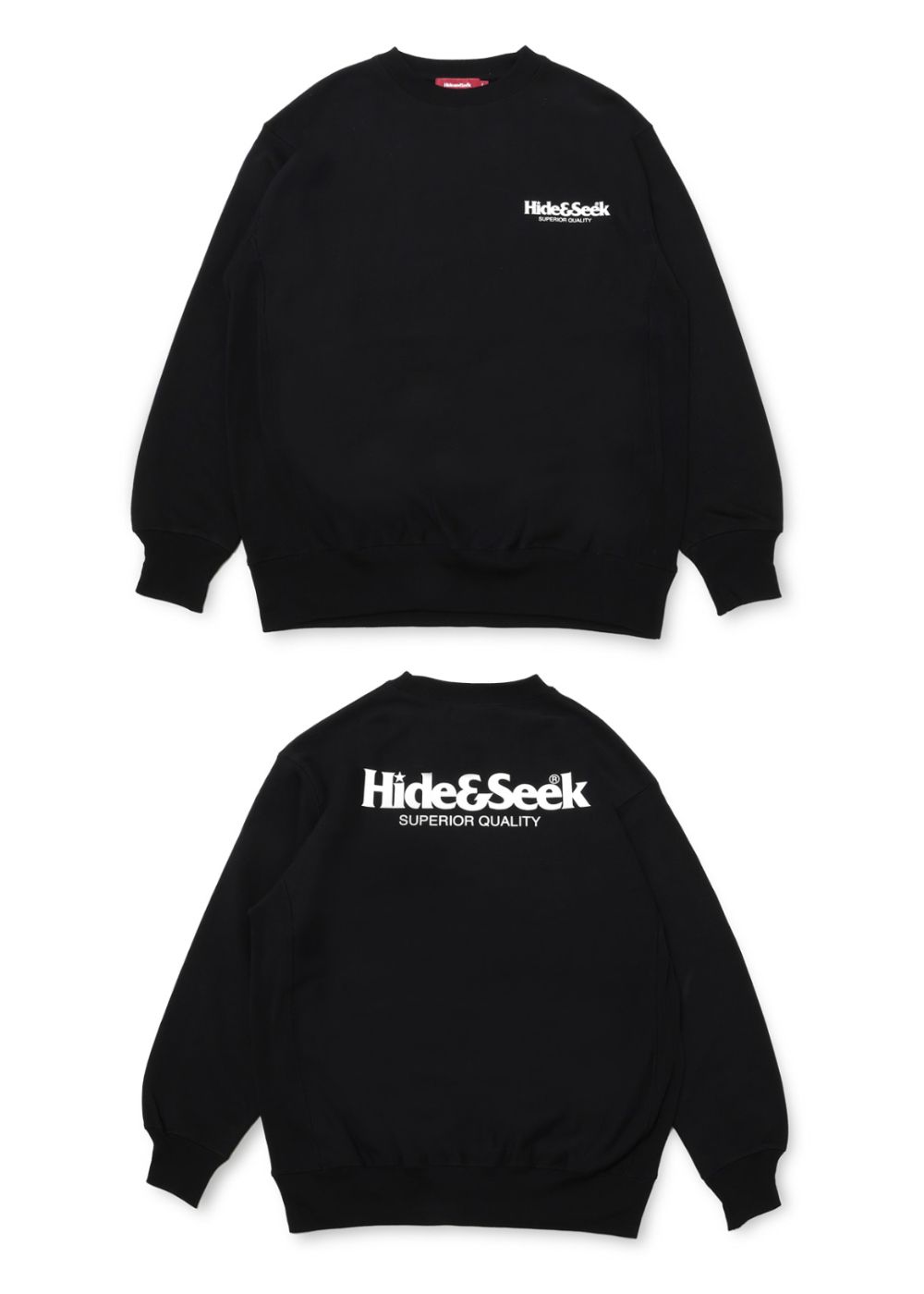 HIDE AND SEEK - LOGO SWEAT SHIRT (BLACK) / 定番ロゴ スウェット | LOOPHOLE