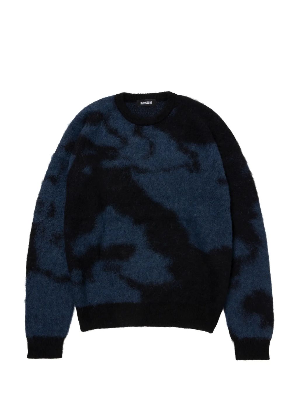 R9 PAINTED KNIT (BLUE) / クルーネック モヘアニット