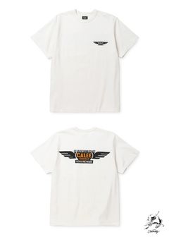 BINDER NECK WING LOGO VINTAGE TEE ＜NATURALLY PAINT DESIGN＞ (WHITE) / ×ナチュラリーペイント コラボ Tシャツ