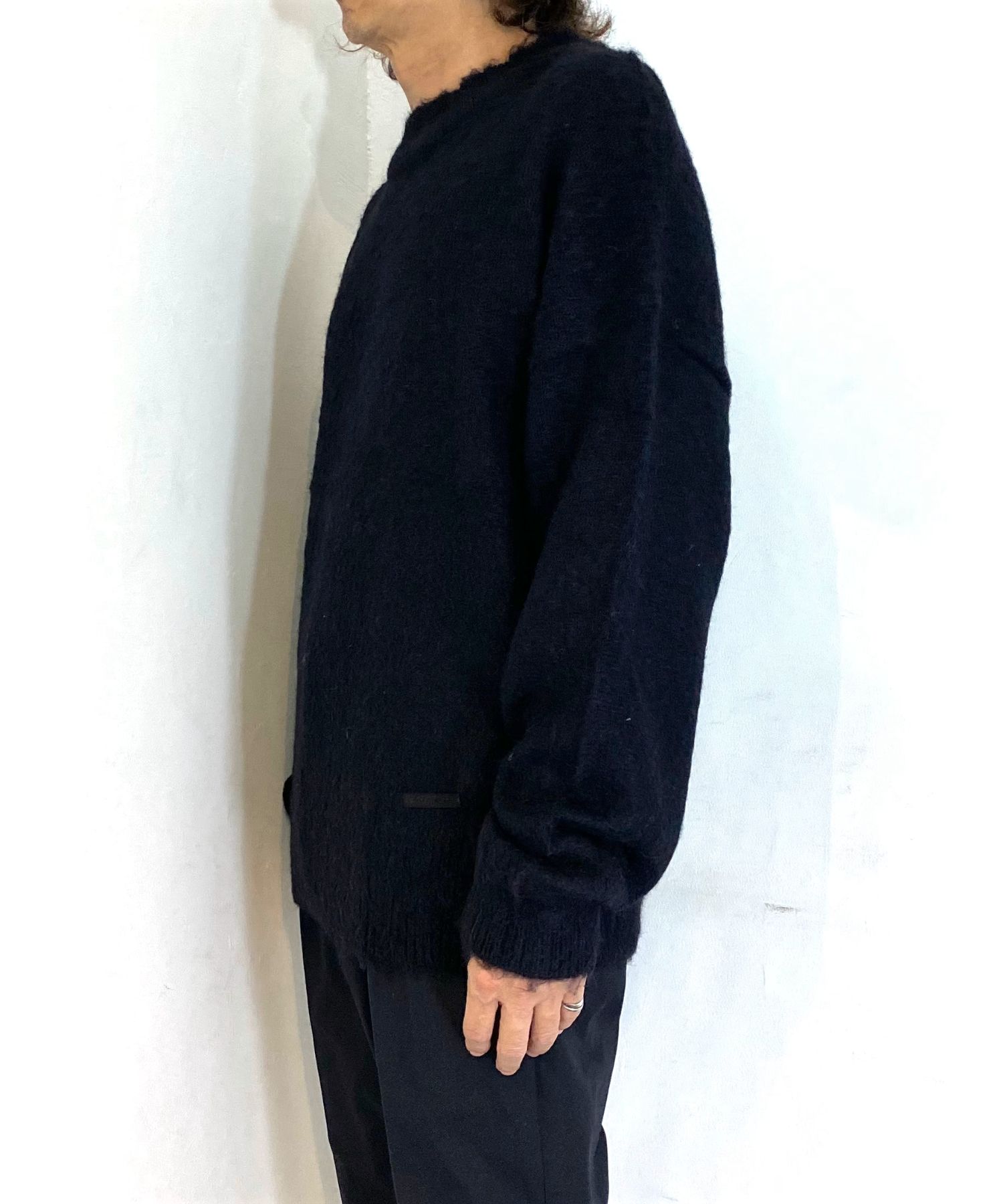 ROTTWEILER - R9 MOHAIR KNIT (BLACK) / クルーネック モヘアニット 