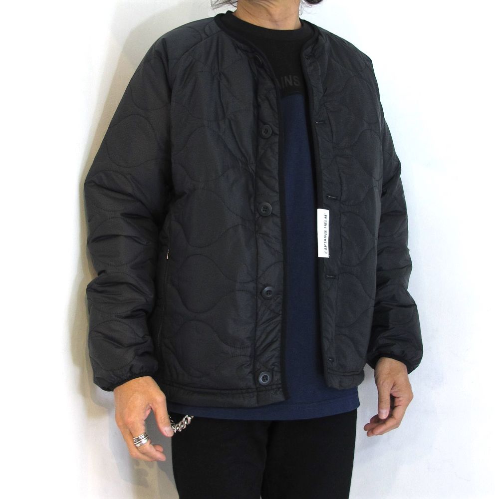 CAPTAINS HELM - HELM-QUILTING LAYER JKT (BLACK) / ノーカラー 