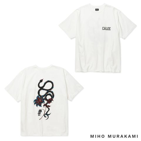 ×MIHO MURAKAMI BINDER NECK SNAKE VINTAGE TEE (WHITE) / ×MIHO MURAKAMI コラボ Tシャツ