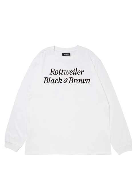 R9 B&B LS TEE (WHITE) /  オリジナル ロゴプリント ロングスリーブ Tシャツ