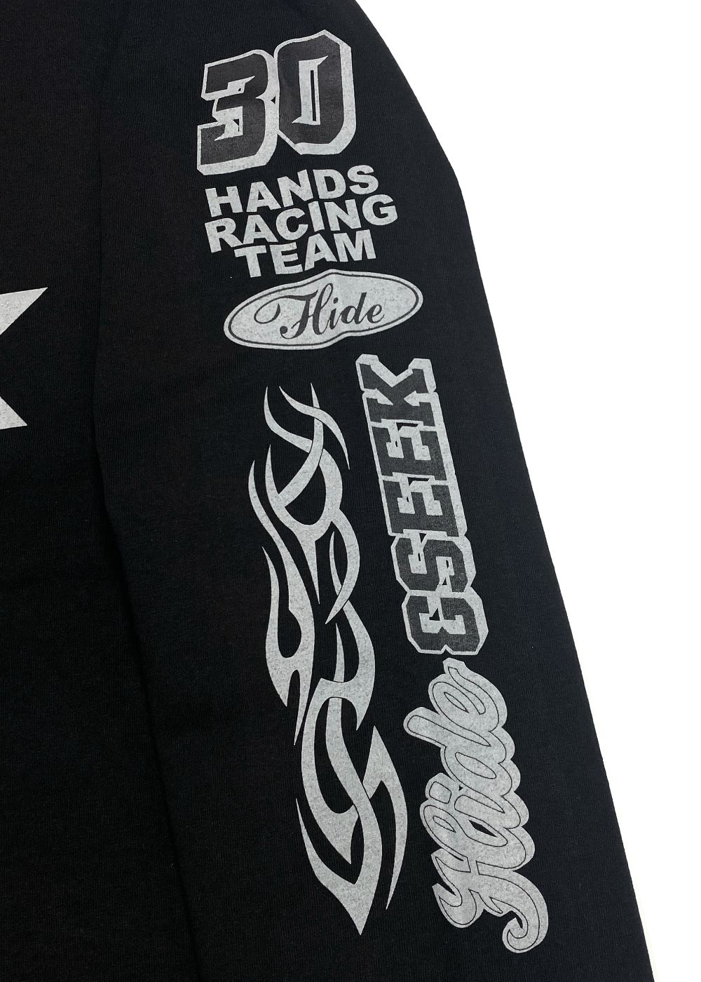 【ラスト1点】Racing L/S Tee (BLACK) / レーシング プリント ロングスリーブ Tシャツ