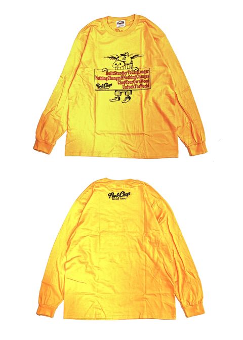 SLOGAN L/S TEE (GOLD) / スローガン ロングスリーブ Tシャツ