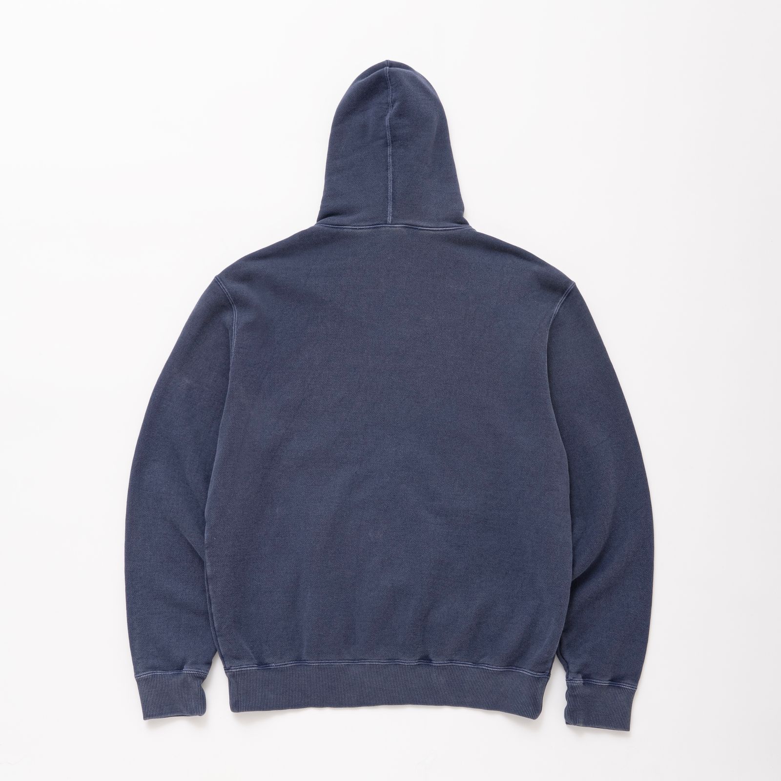PIGMENT DYED ZIP HOODIE (NAVY) / ピグメントダイ ジップ スウェット パーカー