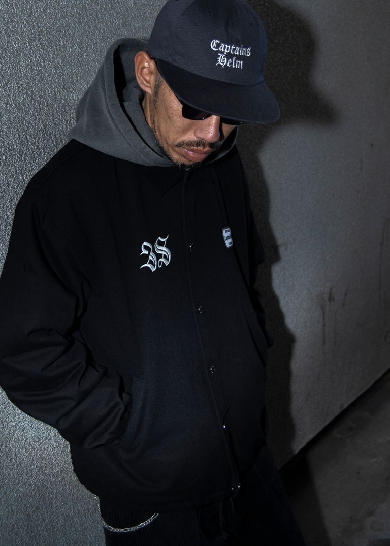 CAPTAINS HELM - LOGO DENIM COACH JKT (BLACK) / ロゴ刺繍 ブラック 