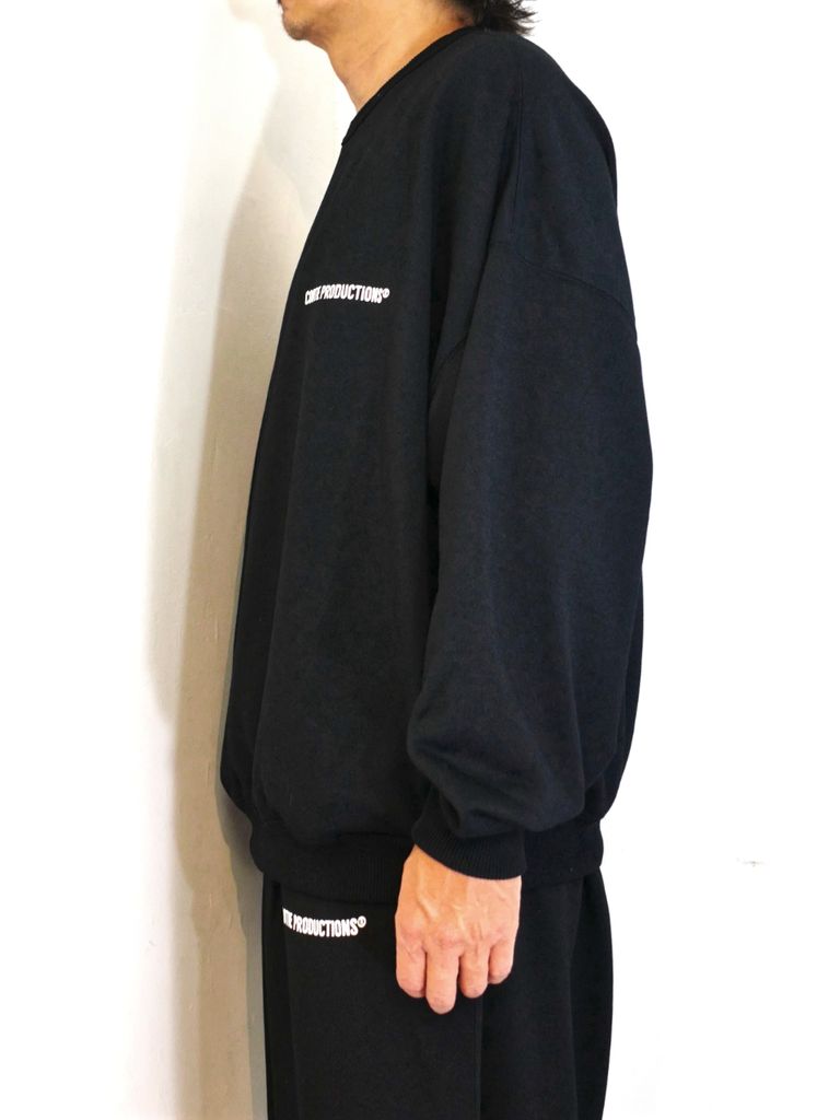 COOTIE PRODUCTIONS - Dry Tech Oversized Sweat Crew (BLACK 