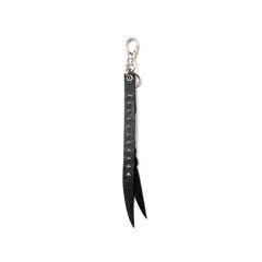 STUDS & KNITTING LEATHER SHORT KEY RING ＜TYPE B＞ (BLACK) / スタッズ レザー キーリング