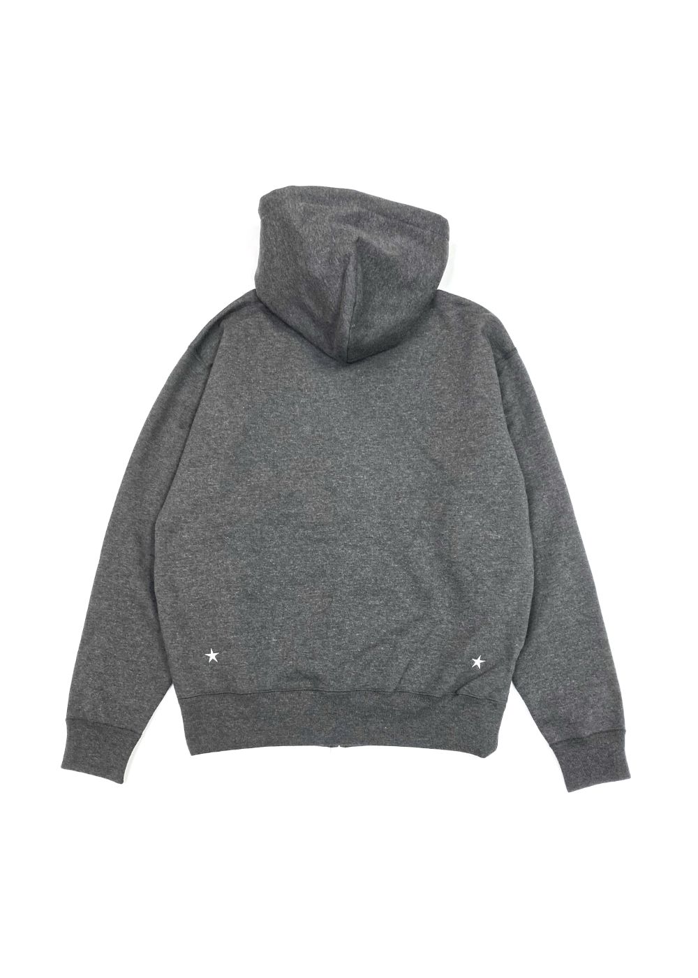 【ラスト1点】ZIP HOODIE (CHARCOAL) / プリント スウェット ジップ パーカー