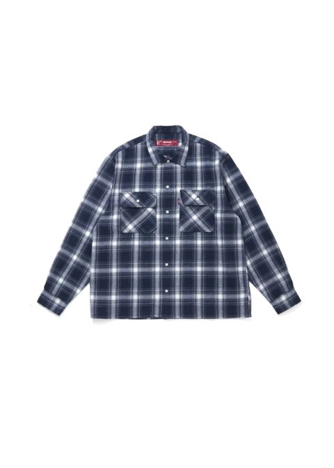 Ombre Check L/S Shirt (BLUE) / オンブレ チェック シャツ