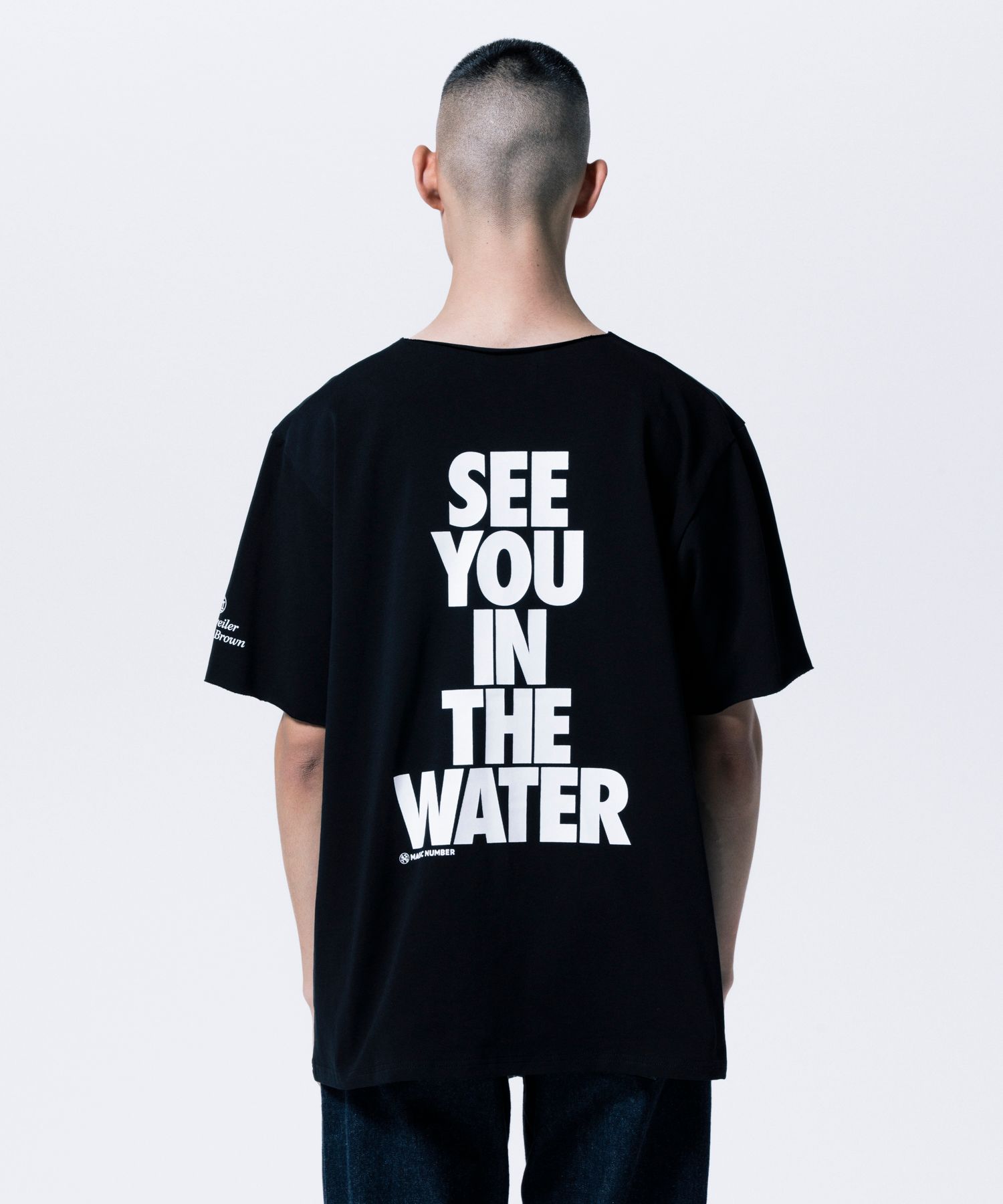 RWMN CUTOFF TEE (BLACK) / マジックナンバー コラボ オリジナル カットオフ Tシャツ