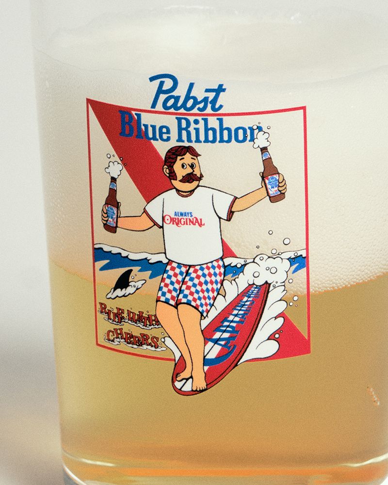 × Pabst Blue Ribbon CHEERS GLASS (CLEAR) / ×パブストブルーリボン コラボ グラス