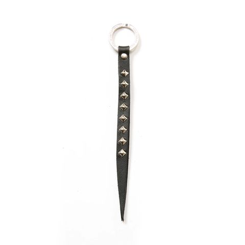 STUDS LEATHER KEY HOLDER (BLACK) / スタッズ レザー キーホルダー