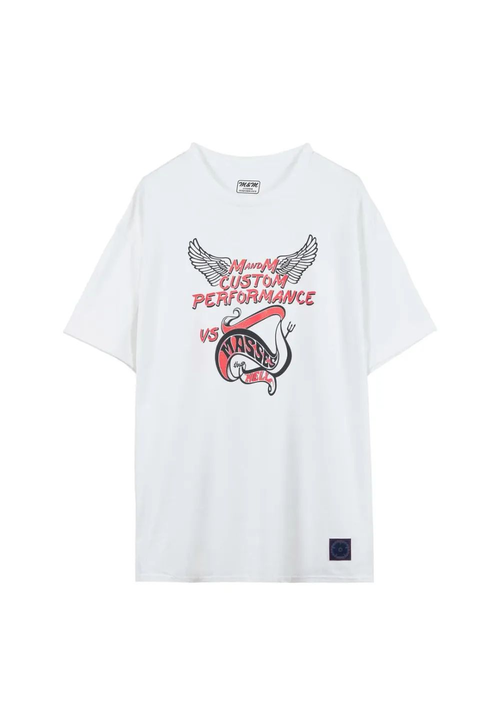 ×MASSES T-SHIRT HELL (WHITE) / マシス コラボレーション プリントT