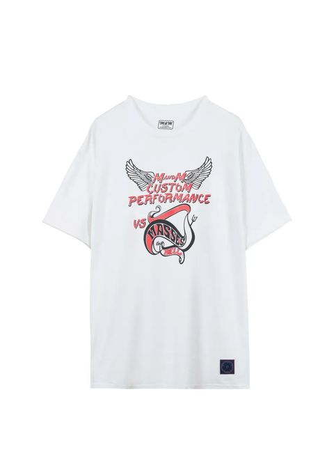 ×MASSES T-SHIRT HELL (WHITE) / マシス コラボレーション プリントT