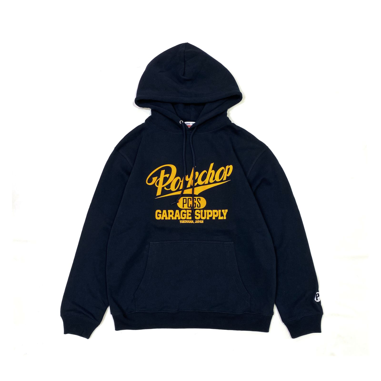 SCRIPT COLLEGE HOODIE (NAVY) / カレッジロゴ スウェットパーカー