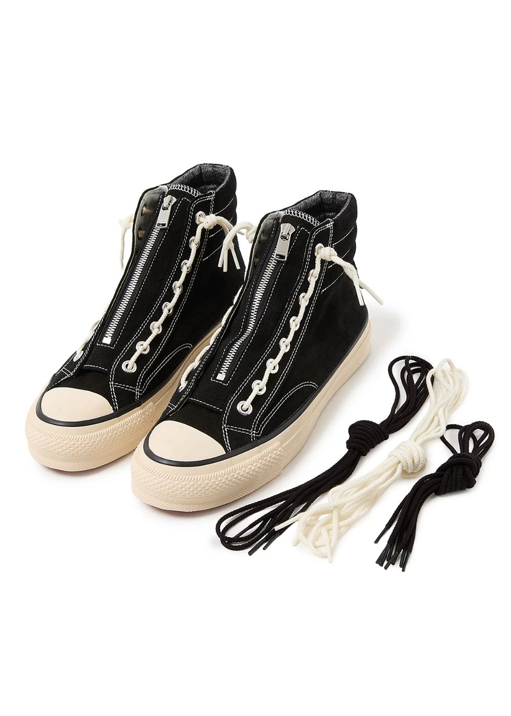 × nonnative DWELLER TRAINER 2 HI COW LEATHER WITH GORE-TEX by SPINGLE (BLACK×WHITE) / ノンネイティブ コラボスニーカー