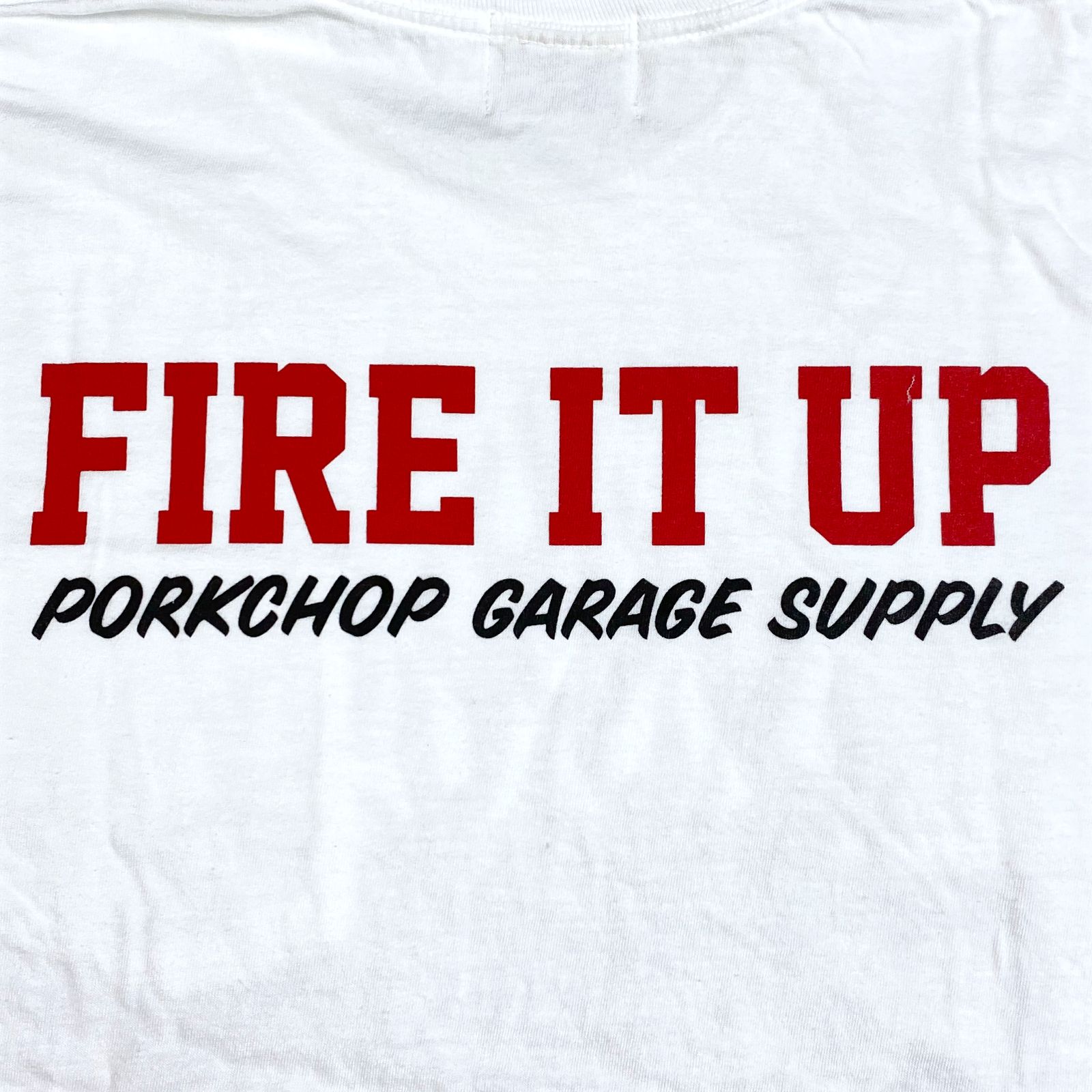FIRE BLOCK POCKET TEE (WHITE) / ロゴ プリント ポケットTシャツ