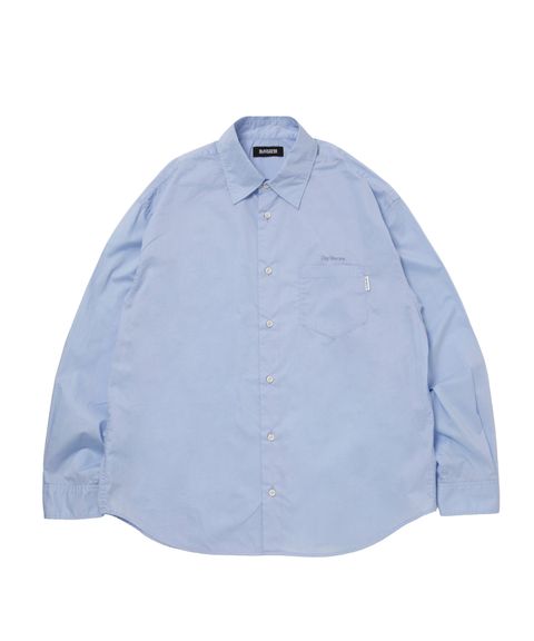 R9 TYPEWRITER SHIRT (SAX) / タイプライター レギュラー カラー シャツ