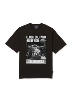 【ラスト1点】【千代の富士×BUENA VISTA】El wolf solitario tee dos (BLACK) / ×千代の富士 コラボ Tシャツ